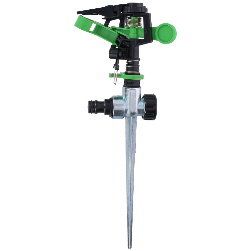 Garden Water Sprinkler Spike Tripod Sprayer Hose Pipe Lawn Grass 360 Degree 2fn.