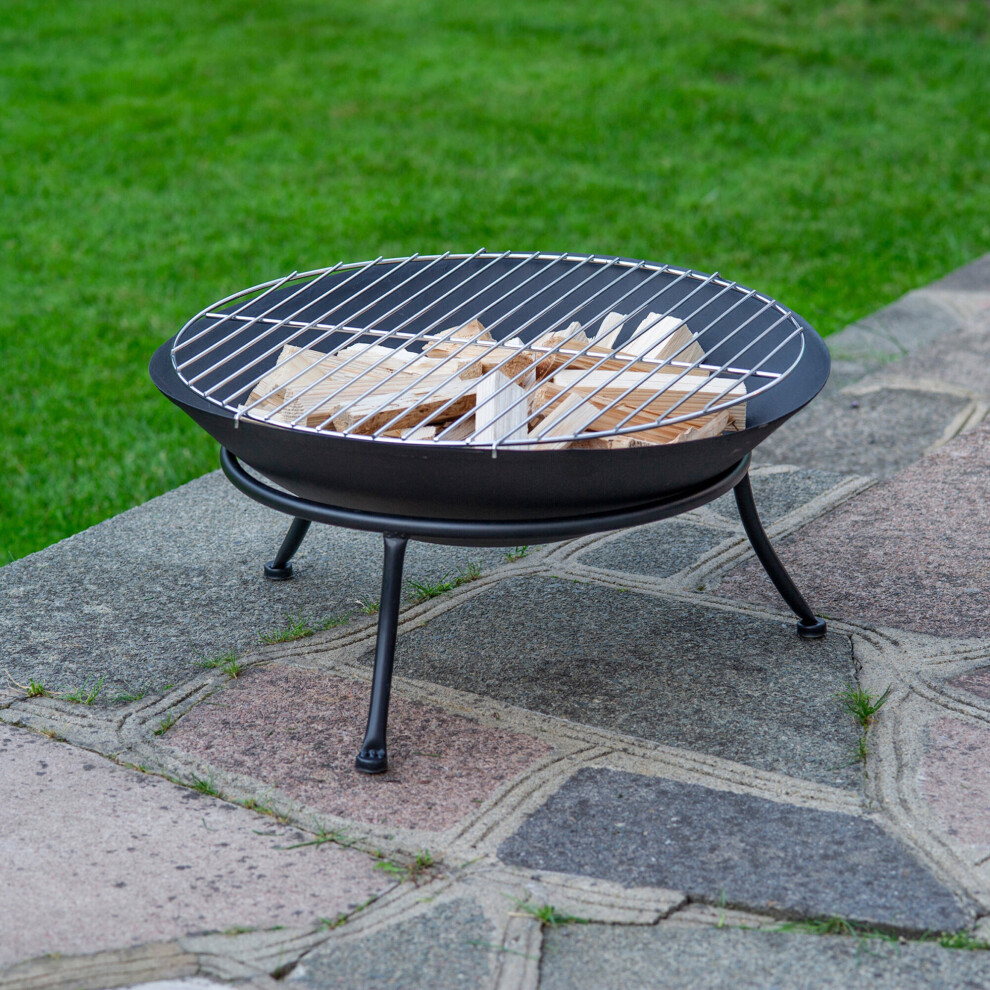 Cast Iron Fire Bowl Garden Barbecue Log Coal Fire Pit