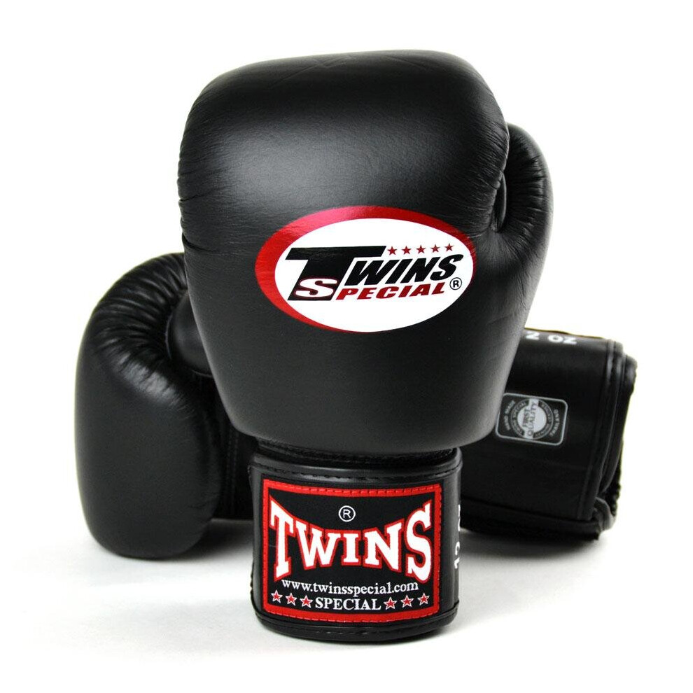 (Black, 12oz) Twins Special Black Boxing Gloves