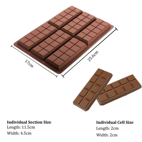 6 Cell 10 Section Silicone Chocolate Mould 1