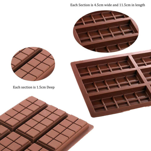 6 Cell 10 Section Silicone Chocolate Mould 2