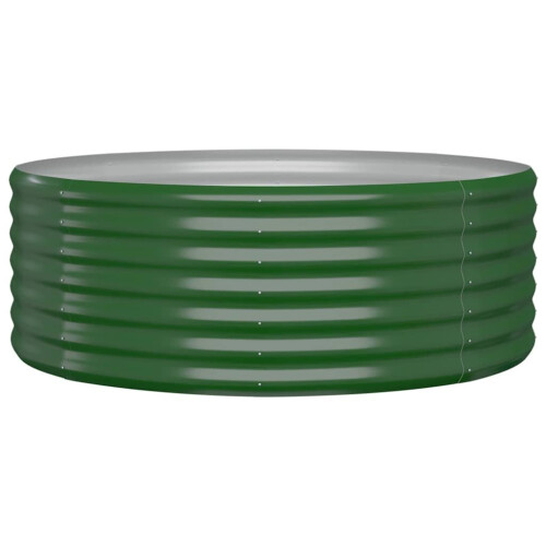 (green, 100 x 100 x 36 cm) vidaXL Garden Planter Patio Flower Pot Raised Garden Bed Powder-coated Steel