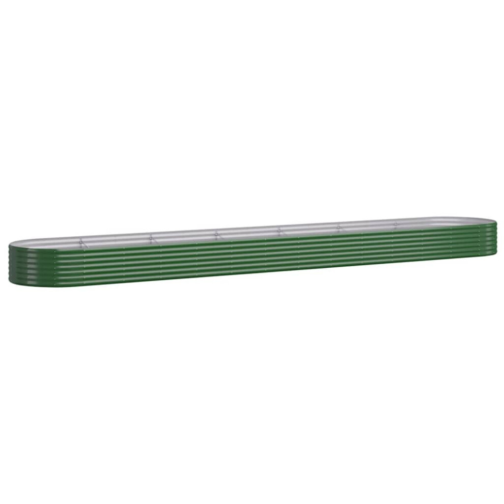 Vidaxl (, 544 X 100 X 36 Cm) Garden Planter Patio Flower Pot Raised Garden Bed Powder-Coated Steel Green