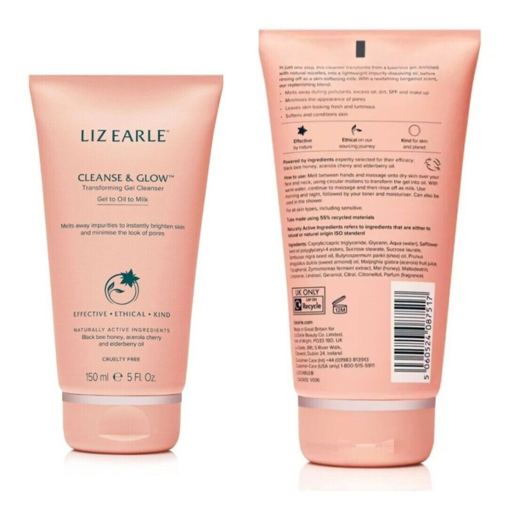 Liz Earle Cleanse & Glow Transforming Gel Cleanser 150Ml