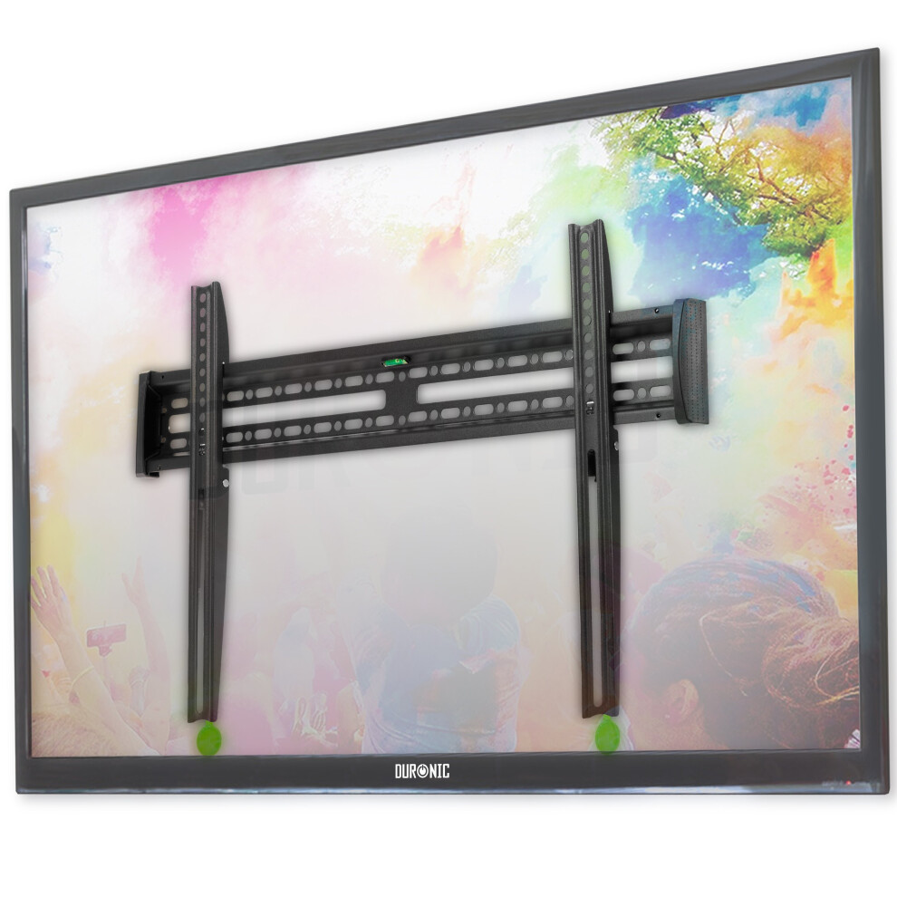 Duronic TVB121M TV Bracket, Wall Mount for 37-65" Television Screen, Low 3cm Profile, VESA up to 600x400mm, For Flat Screen (50kg)