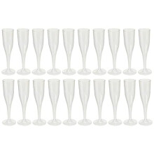 Flûtes à Champagne en Plastique Transparent - 5,5 oz. (Paquet de 20) - Idéal pour Mariages et Événements