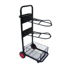 Rolling Saddle Rack Trolley Cart (Horse Tack Wheels Basket Dolly)