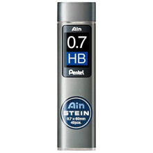 Pentel Ain Stein Mechanical Pencil Lead, 0.7mm HB, 40 Leads (C277-HB)