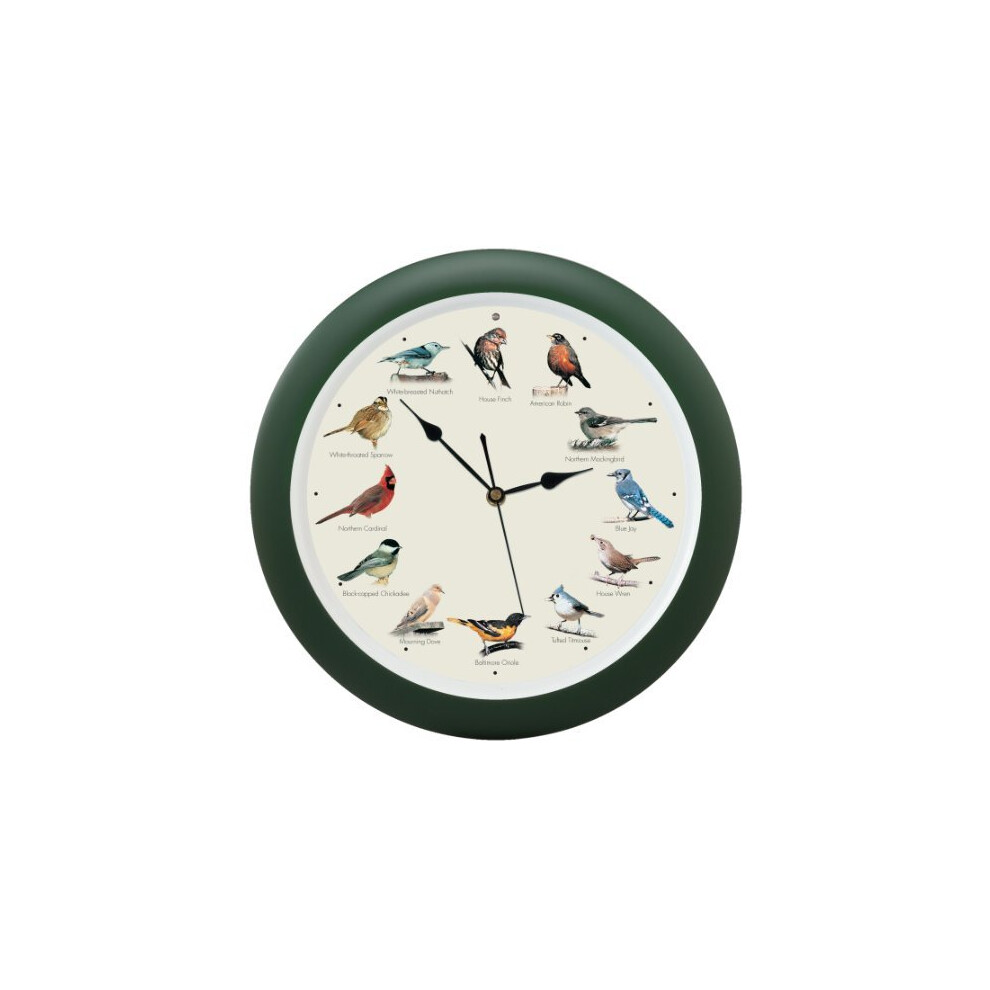 Mark Feldstein and Associates Original Singing Bird Wall Clock, 13 Inch 