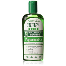 Hollywood Beauty Peppermint Olejek do wlosw 8 uncji Butelka Odzywia wlosy i skre Naturalna kuracja, ktra wysusza swedzaca skre glowy i nawilza wl