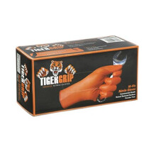 Tiger Grip Orange Superior Grip Disposable Nitrile Gloves, XL Box of 90 - Great for Mechanics, Auto Hobbyists, Industrial & Manual Laborers, Clea