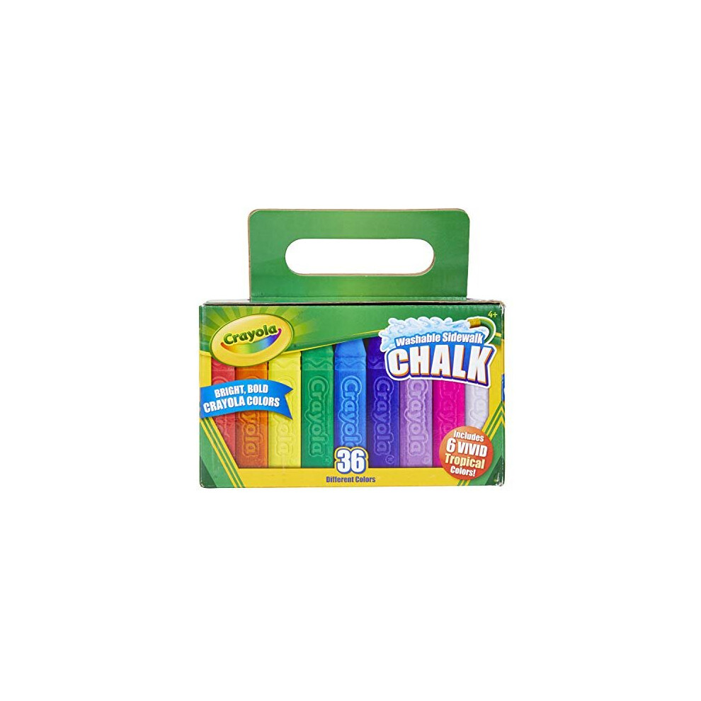 Crayola Washable Sidewalk Chalk, Outdoor Toy, Gift for Kids, 36 Count