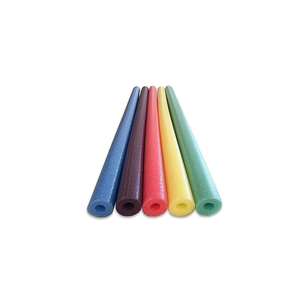 Oodles of Noodles Foam Pool Swim Noodles, 52 inch (5 Pack) - multicolored 
