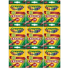 Crayola 24 Count Box of Crayons Non-Toxic Color Coloring School Supplies (9 Packs)