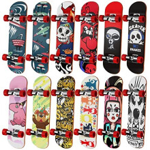 HOMETALL Vinger Skateboards voor Kinderen Set van 12, Mini Skateboard Fingerboards 12 Stuks Speelgoed