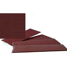 Walthers Cornerstone Modellsteinplatte im HO-Mastab, 4 x 9-3/4 Zoll, 10,1 x 24,7 cm, dunkelrot