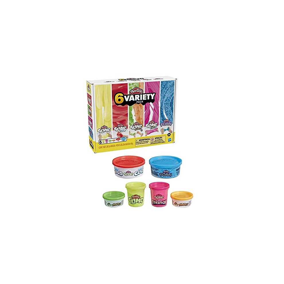 Play-Doh Compound Corner Variety 6 Pack - Slime, Cloud, Krackle, Stretch, Foam