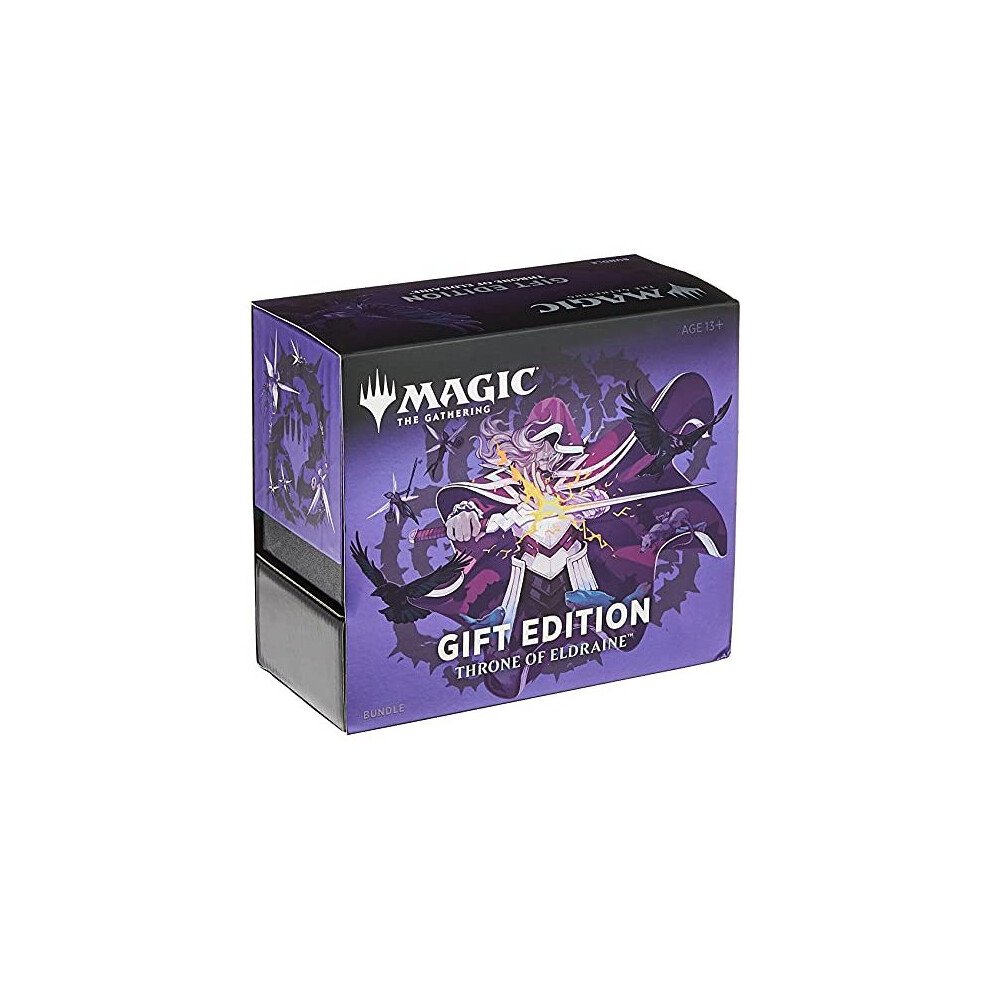 Magic The Gathering Throne of Eldraine Bundle Gift Edition | Alternate Art | 10 Booster Pack | 1 Collector Booster | Accessories