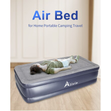 (SINGLE) ALIVIO INFLATABLE AIR BED BUILTIN PUMP AIR MATRESS