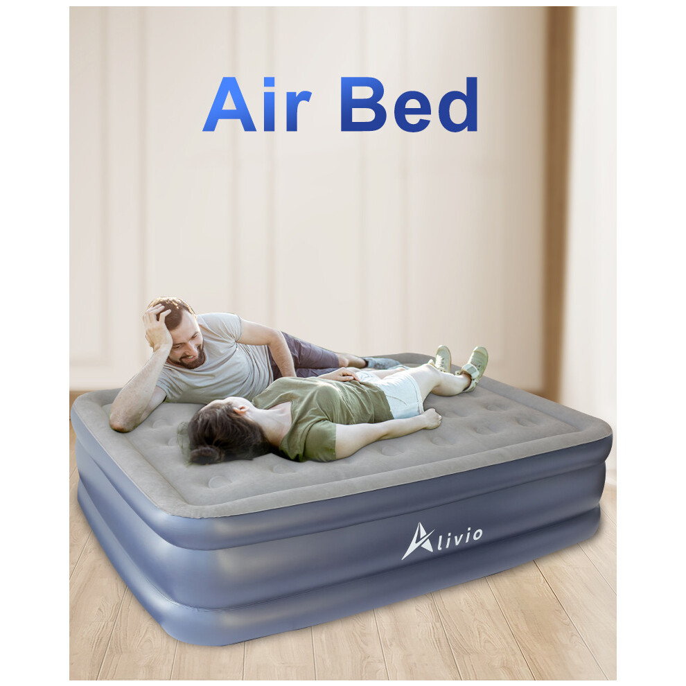 DOUBLE ALIVIO INFLATABLE AIR BED BUILTIN PUMP AIR MATRESS on OnBuy