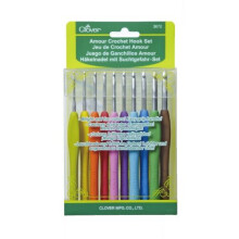 Clover 3672 Amour Crochet Hook Set, 10 sizes