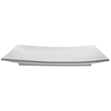 10 Strawberry Street Whittier 12.875" x 9.125" Rektangulär Sushi Tallrik, Set om 2, Vit