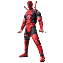 Rubies Mens Marvel Universe Classic Muscle Chest Deadpool Costume, Red, Standard