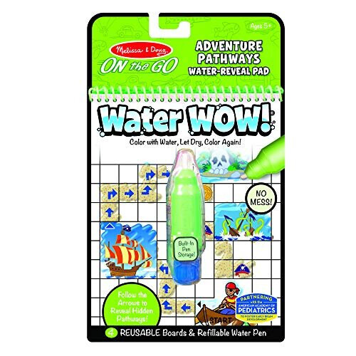 Melissa & Doug Melissa & Doug On The Go Water Wow! Reusable Water-Reveal Activity Pad ?Adventure Pathways