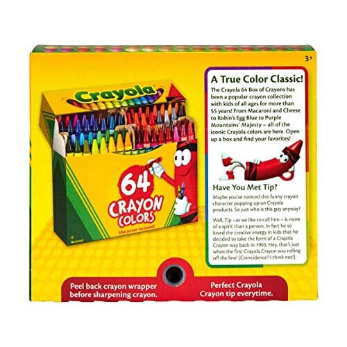 Crayola Crayola Crayon Set 3-5/8"""" Permanent/Impermable 64/BX Assortiment Vendu en 1 Bote 2