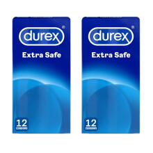 Durex - Extra Safe and Lubricated Thick Latex Condoms x 24 ( 2 Boxes of 12)