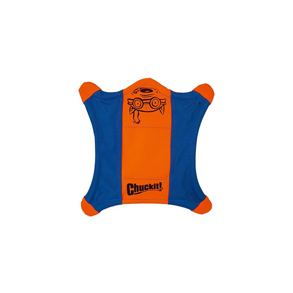 ChuckIt! Flying Squirrel Spinning Dog Toy, Large (Orange/Blue), Multi, Large (11 in x 11 in)