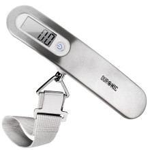 Duronic LS1013 Digital Luggage Scales, Weighs Suitcases, Cabin Bags & Backpacks, 50kg Capacity, Compact, Ideal for Air Flight/Travel/Holiday (silver)