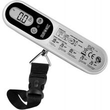 Duronic LS1014 Digital Luggage Scales, Weighs Suitcases, Cabin Bags & Backpacks, 50kg Capacity, Programmable, For Air Flight/Travel/Holiday (silver)