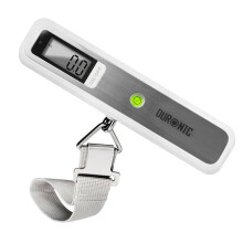 Duronic LS1019 Digital Luggage Scales, Weighs Suitcases, Cabin Bags & Backpacks, 50kg Capacity, Programmable, For Air Flight/Travel/Holiday (white)