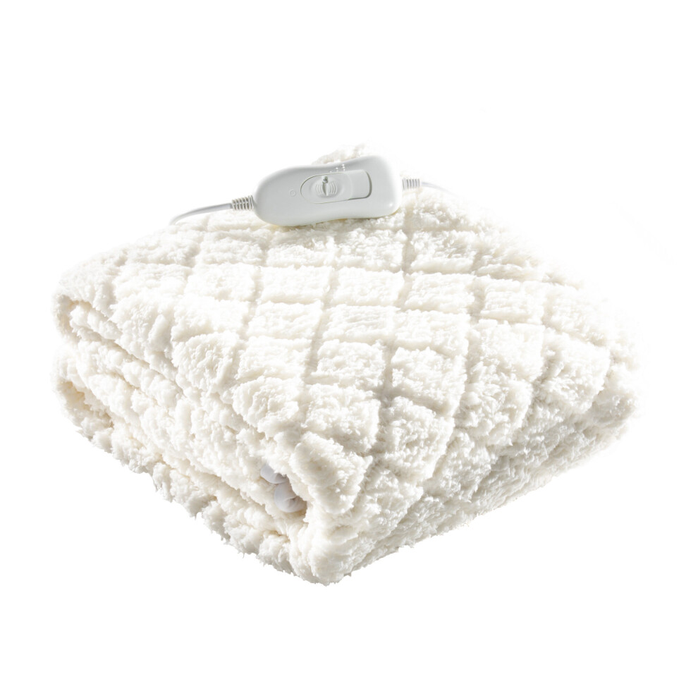 (Single) Daewoo Heated Electric Blanket With Skirt Energy Efficient Fleece Single Double King Sizes