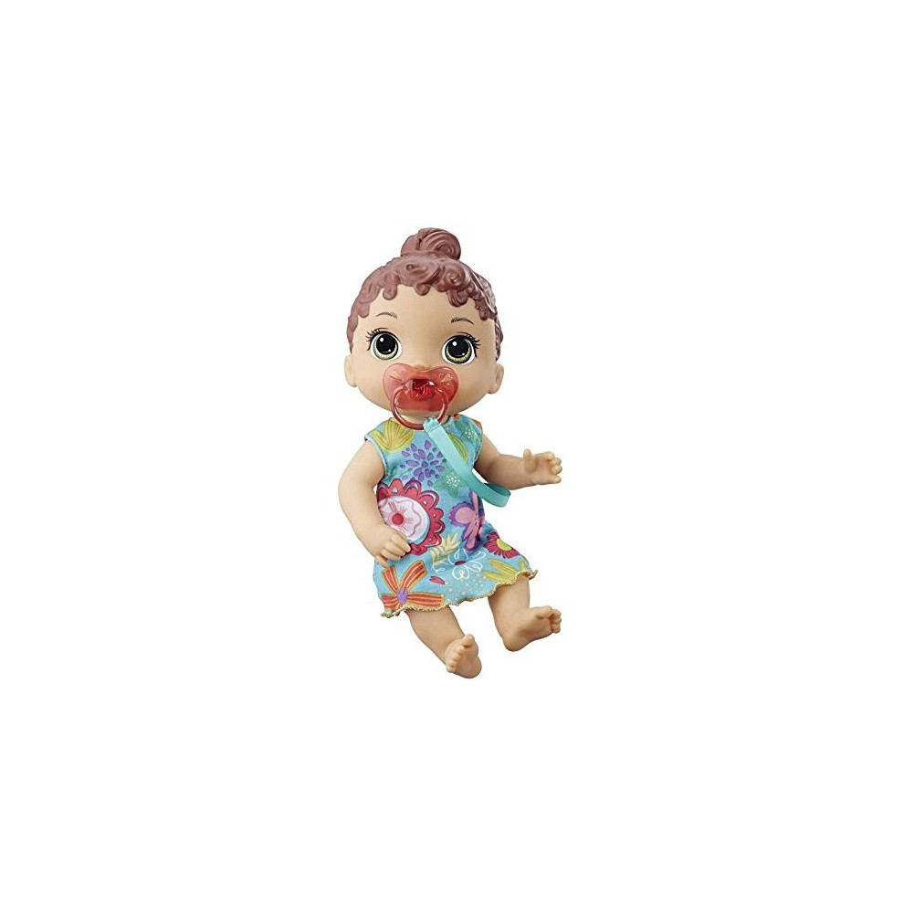 Baby Alive Baby Lil Sounds: Interactive Brown Hair Baby Doll for Girls & Boys Ages 3 & Up, Makes 10 Sound Effects, Including Giggles, Cries, Baby