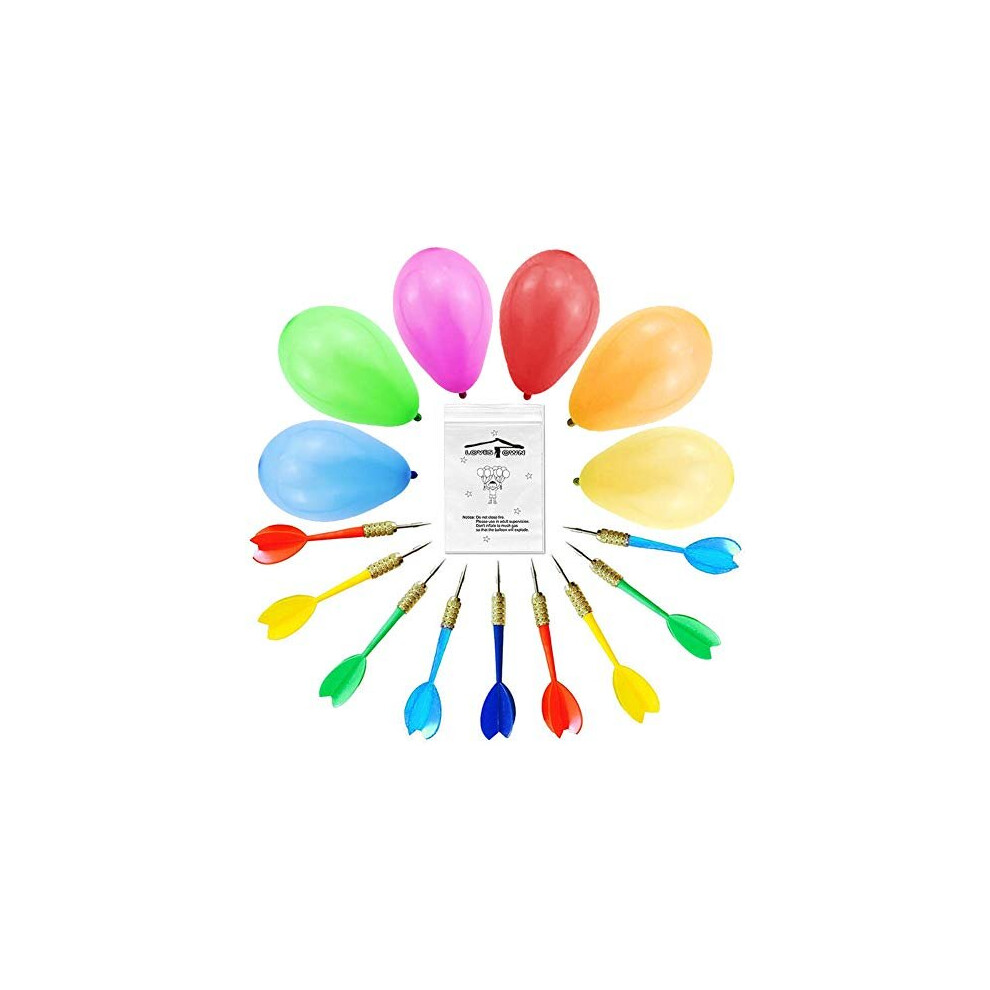 Lovestown Carnival Games Darts Balloons, 500Pcs Circus Decorations Christmas Balloons Water Balloons With 10Pcs Darts For Carnival Party Supplies