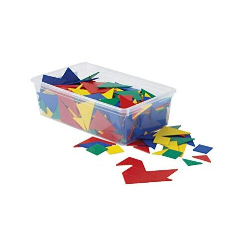 hand2mind Plastic Tangrams, Manipulative Set for Math Puzzles (Pack of 32)