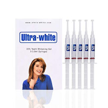Ultra White 22% Zahnaufhellungs-Gel 5 große Tuben 3,8 ml für ein schönes weißes Lächeln