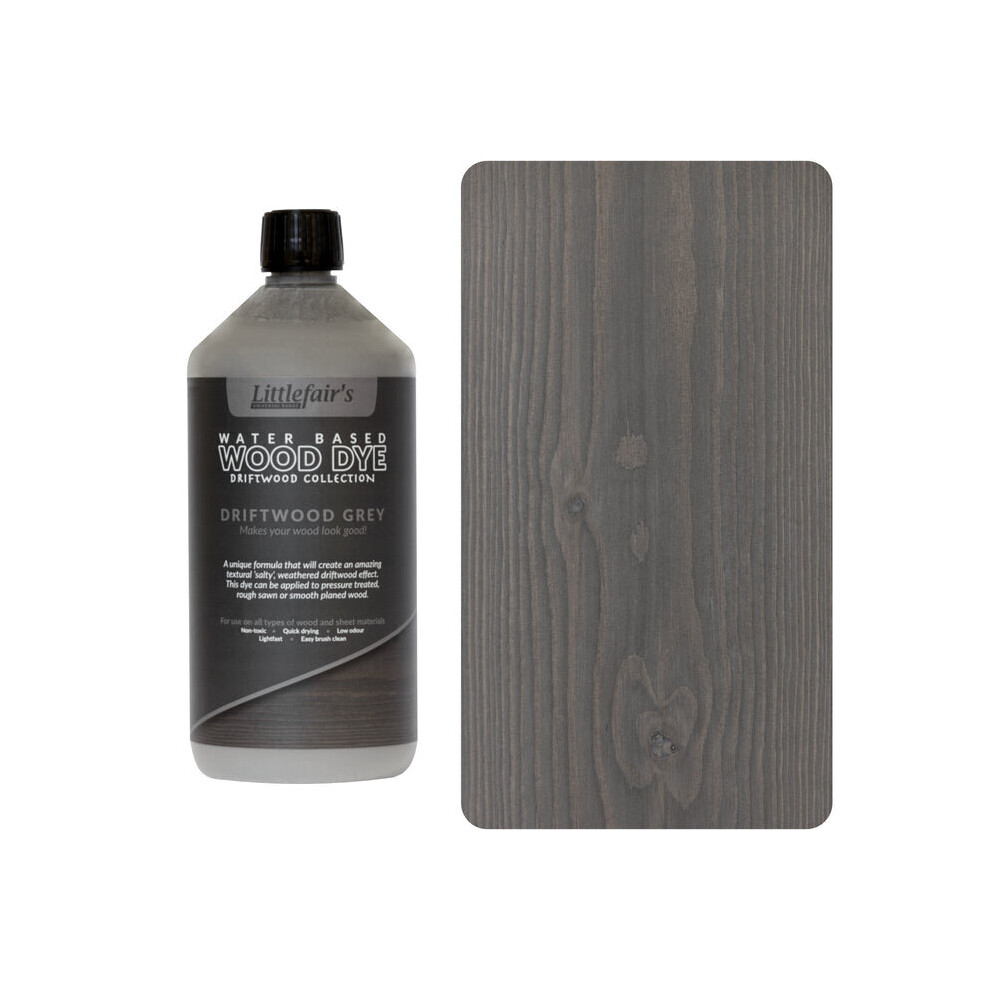 (1ltr, Driftwood Grey) Littlefair's Driftwood Wood Stain