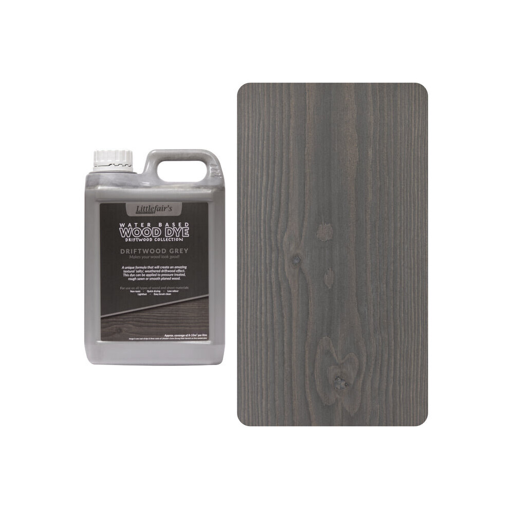 (2.5ltr, Driftwood Grey) Littlefair's Driftwood Wood Stain