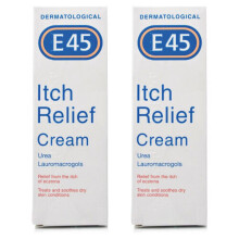 E45 Itch Relief Cream, body and face cream for itchy and irritated skin 100g x 2