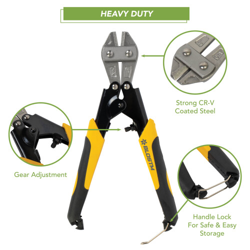 BLOSTM Mini Wire Cutters 8" Bolt Cutters Electricians Tool Pliers 1