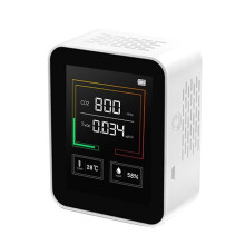 (White) Intelligent Big Screen Co2 Tvoc Temperature Humidity Multipurpose Detect Tool