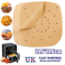 100 Pcs Air Fryer Liners Disposable 8.5inch Perforated Parchment Paper