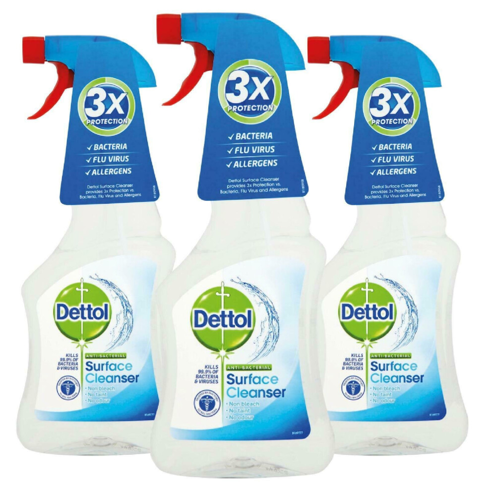 Dettol - Antibacterial Surface Cleanser Spray - 750ml Pack of 3