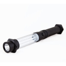 Duronic RFL163AAA 2-in-1 LED Torch, Bright Aluminium Flashlight, 90 Lumens, Water-Resistant, Easy-Grip Handle, Battery Operated, Magnetic Base