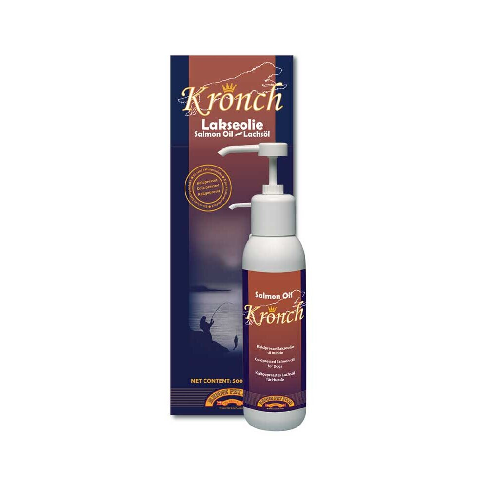 Kronch Salmon Oil Dogs Cats 500ml healthy skin coat wellbeing omega 3 & 6