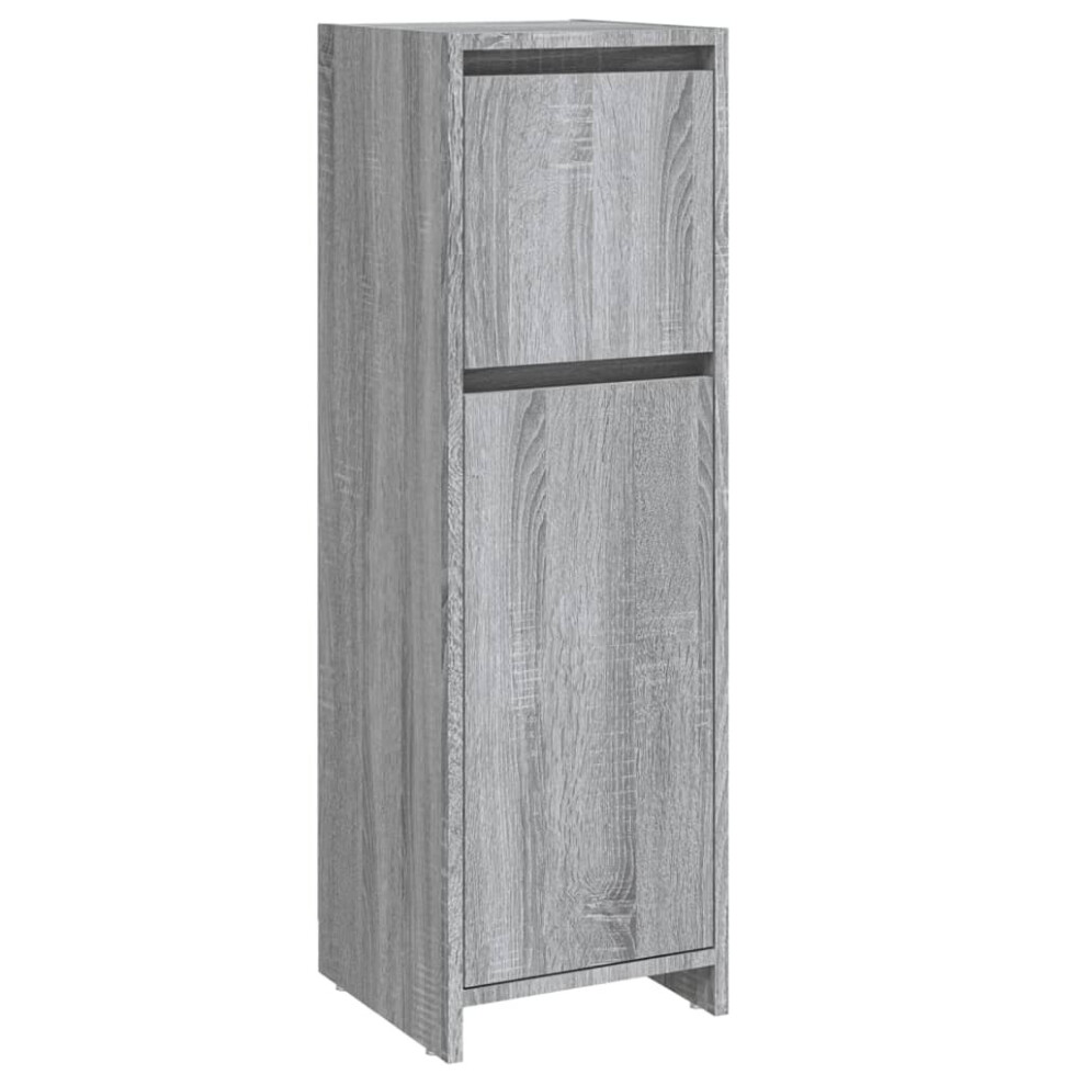 Vidaxl (Grey Sonoma) Bathroom Cabinet Washroom Storage Cabinet Cupboard Engineered Wood