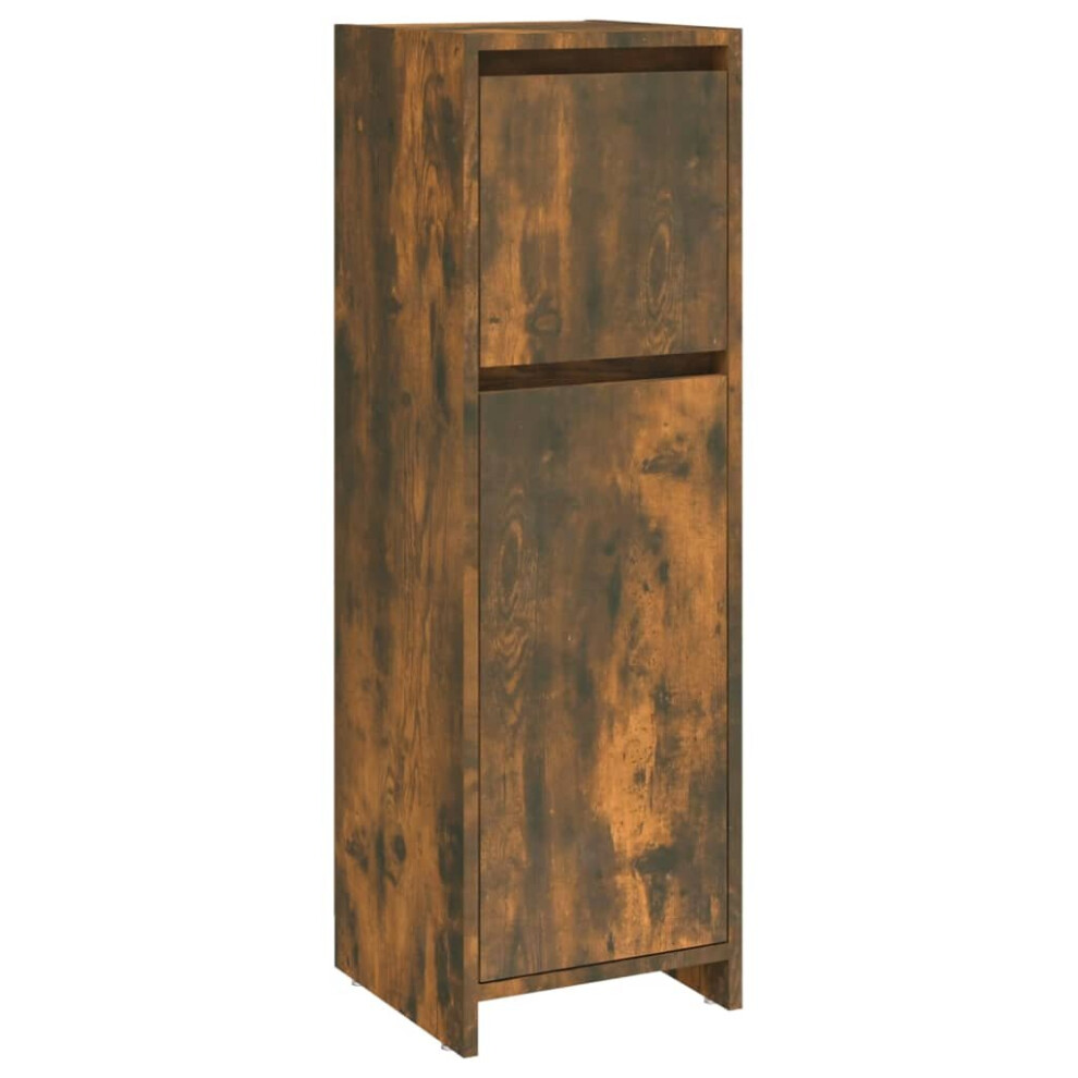 Vidaxl (Smoked Oak) Bathroom Cabinet Washroom Storage Cabinet Cupboard Engineered Wood